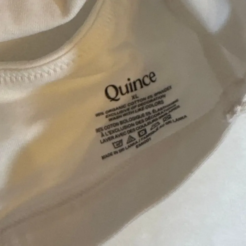 NWT Quince Organic Cotton Bralette 2 Pack in Black & White Size XL